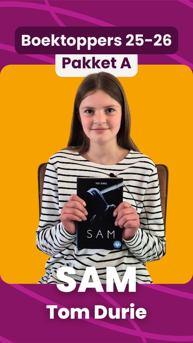 Emina vertelt over het boek Sam, dat deel uitmaakt van pakket A van de Boektoppers.
