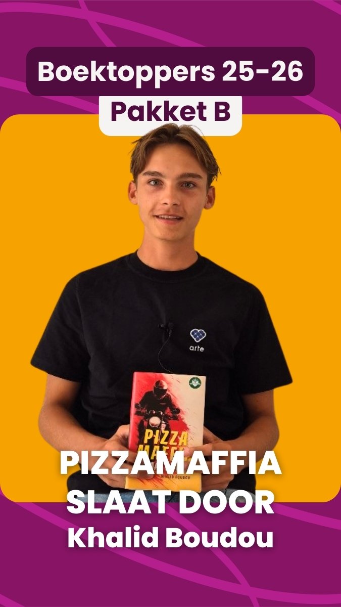 Leon vertelt over het boek Pizzamaffia slaat door, dat deel uitmaakt van pakket B van de Boektoppers.