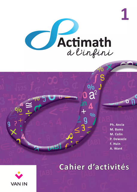 Actimath à l'infini 1 - Cahier