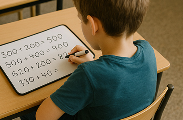 Kennisrijk leren - Dagstarters. Leerling met wisbord