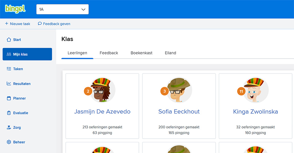 Bingel wordt vernieuwd - Mijn klas