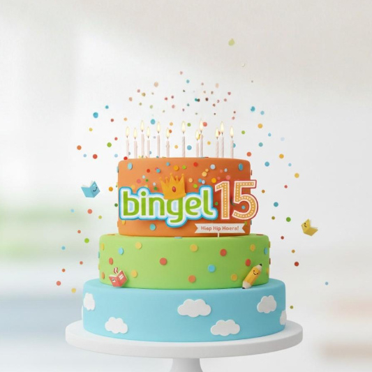 Verjaardagstaart - Het online leerplatform Bingel is 15 jaar