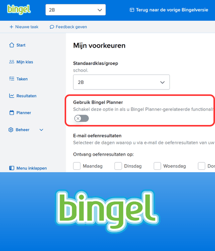 Werken met Bingel Planner