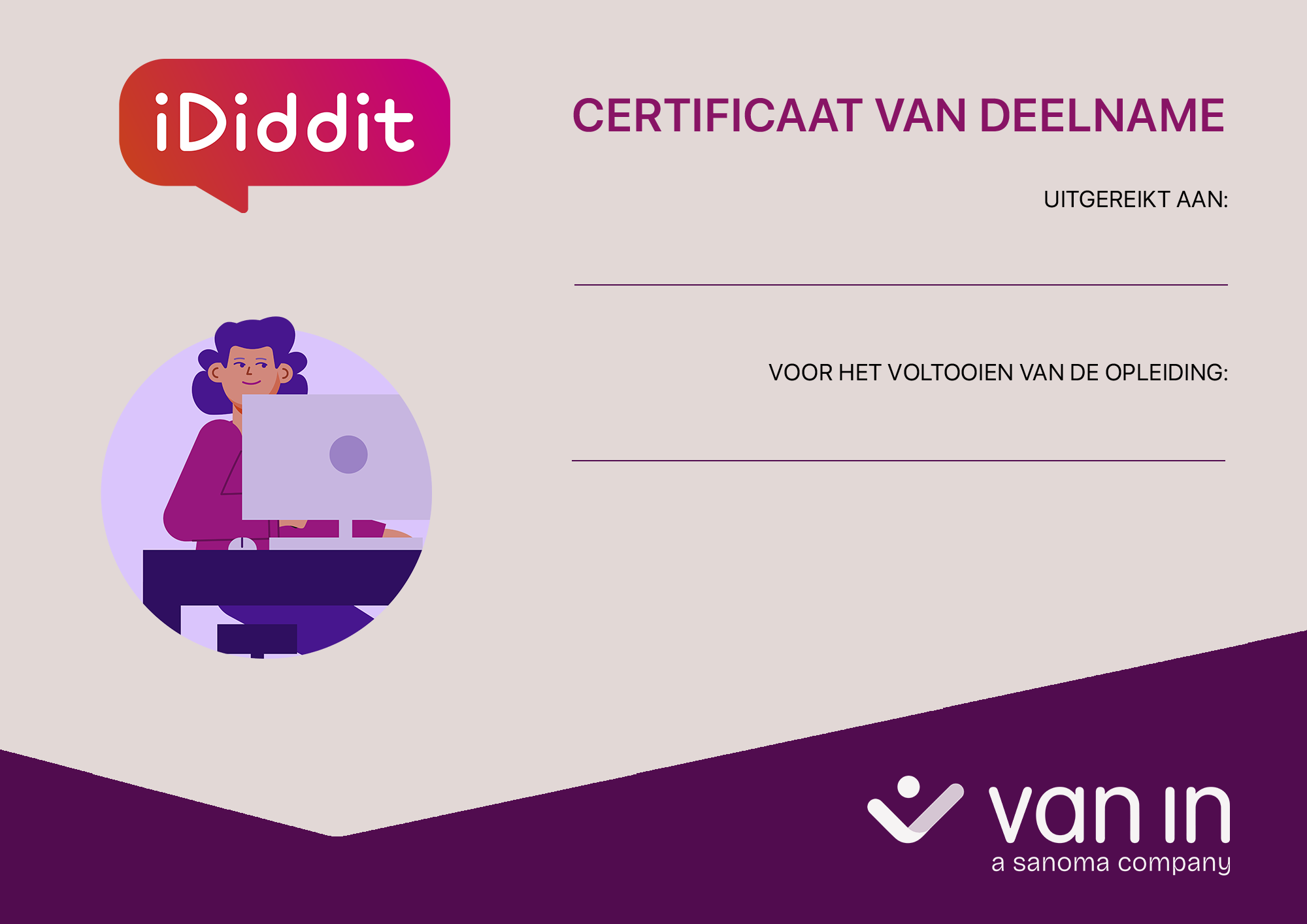 iDiddit_E-learnings_Deelnamecertificaat