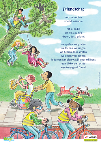 Kinderen spelen en bewegen samen.